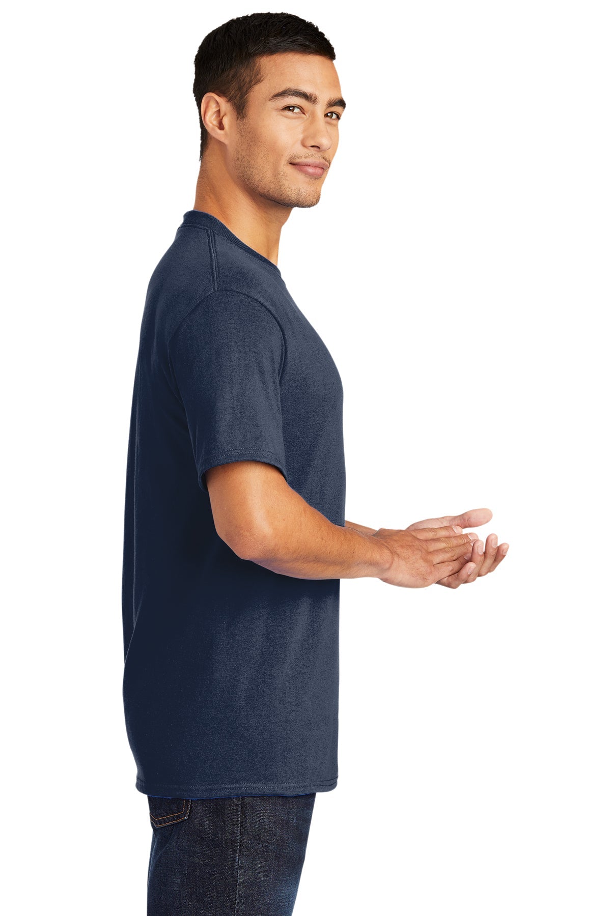 Port & Company Tall Core Blend Branded Tee's, Navy