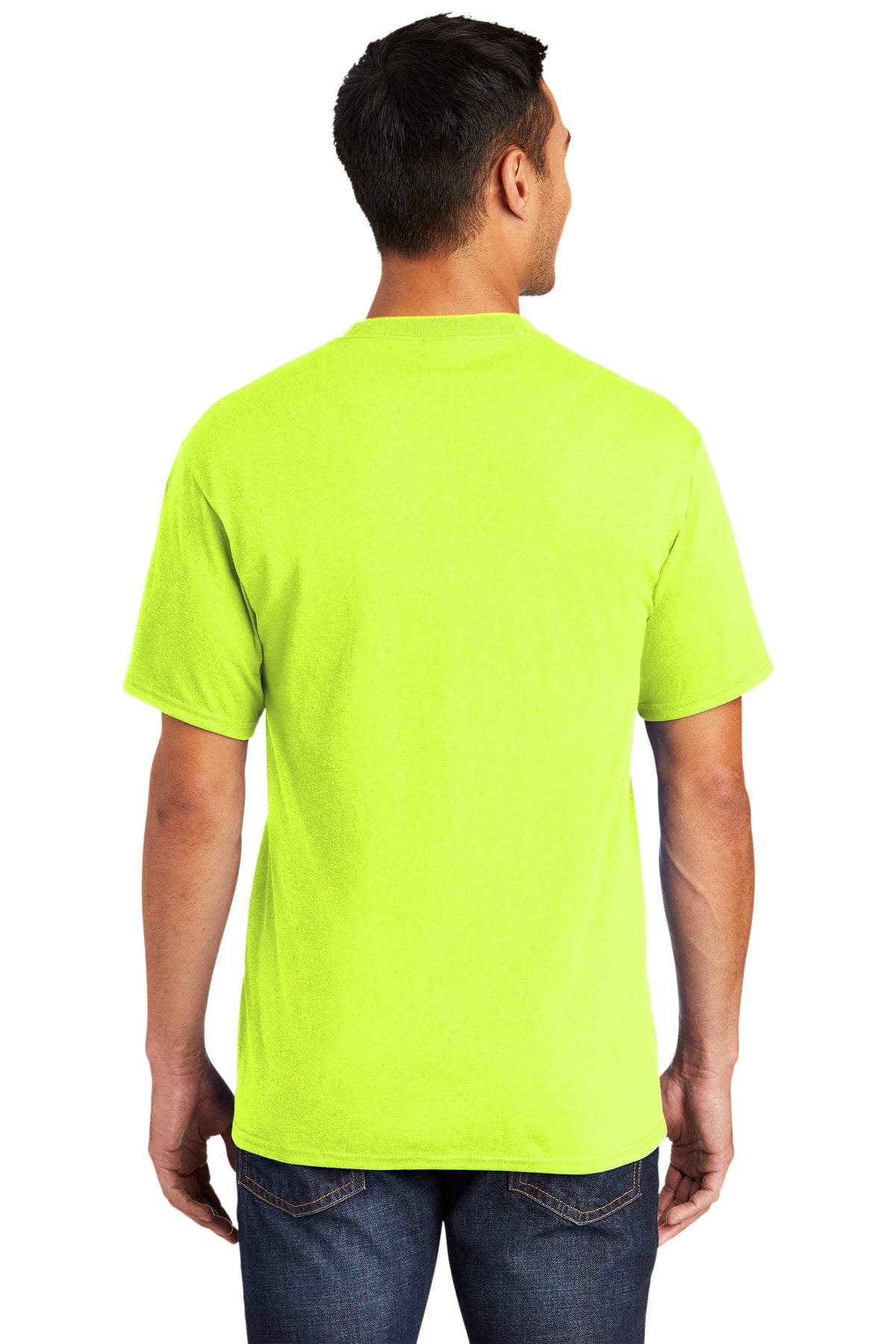 Port & Company Tall Core Blend Customized Tee's, Safety Green