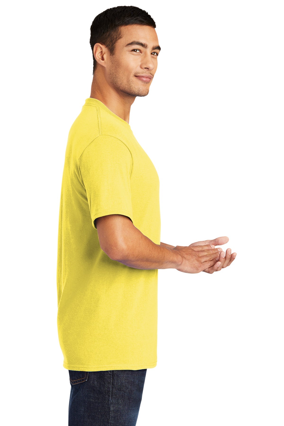 Port & Company Tall Core Blend Customized Tee's, Yellow