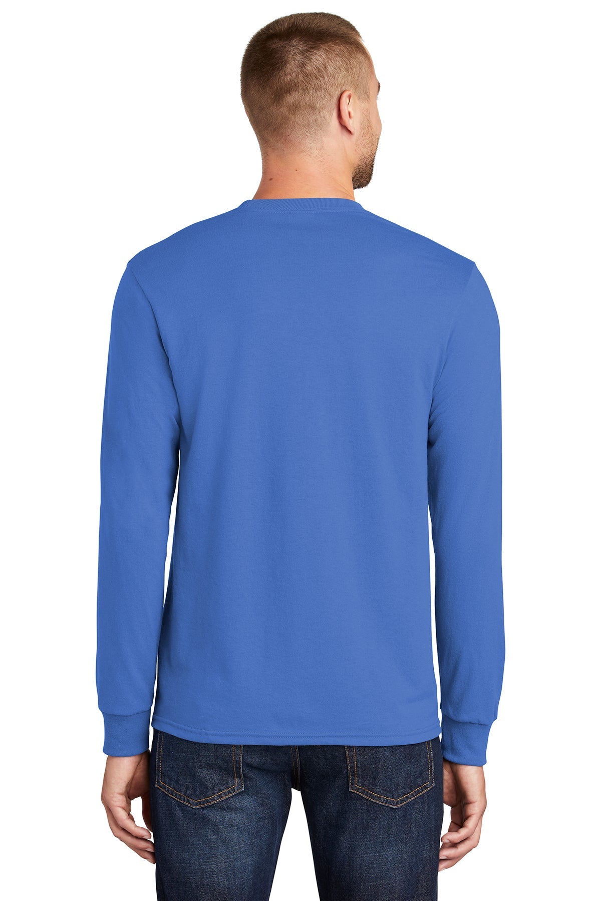 Port & Company Tall Long Sleeve Customized Core Blend Tee's, Royal