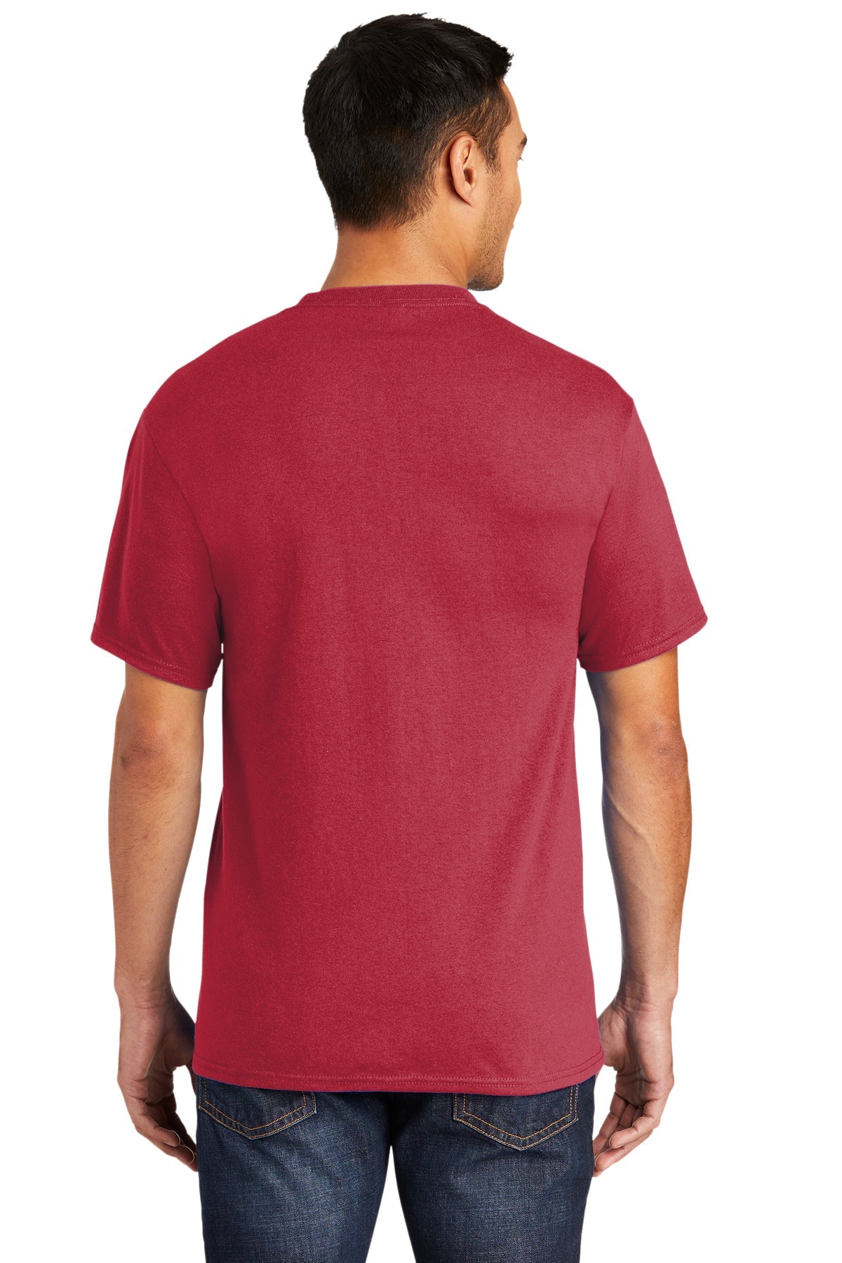 Port & Company Tall Core Blend Customized Pocket Tee's, Red