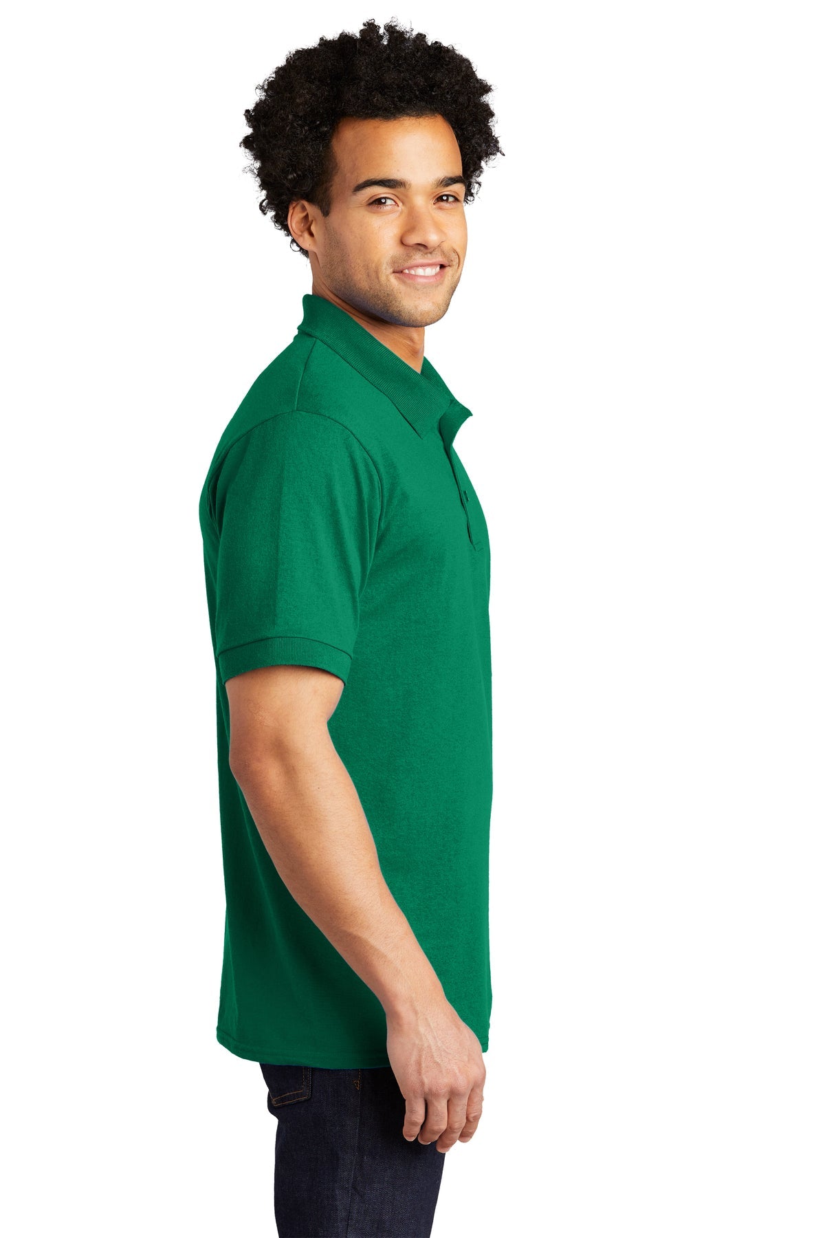 Port & Company Tall Jersey Knit Custom Polos, Kelly