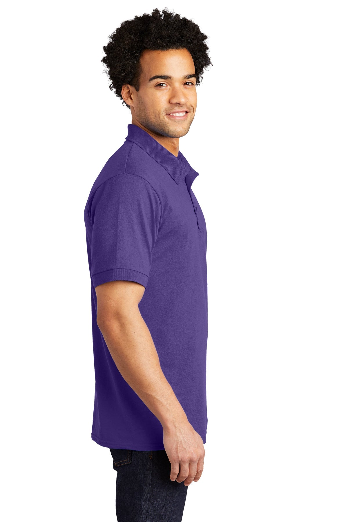 Port & Company Tall Jersey Knit Custom Polos, Purple