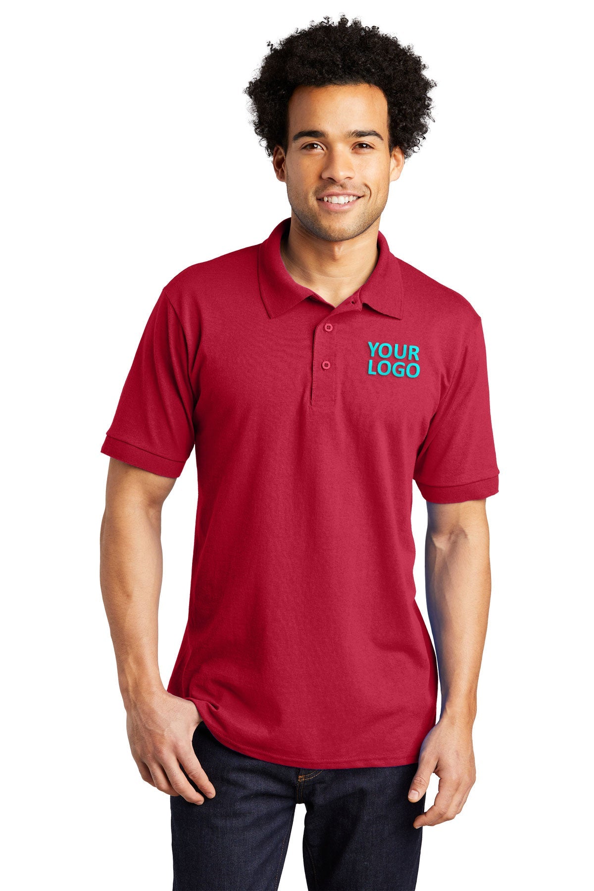 Port & Company Red KP55T custom polo shirts online