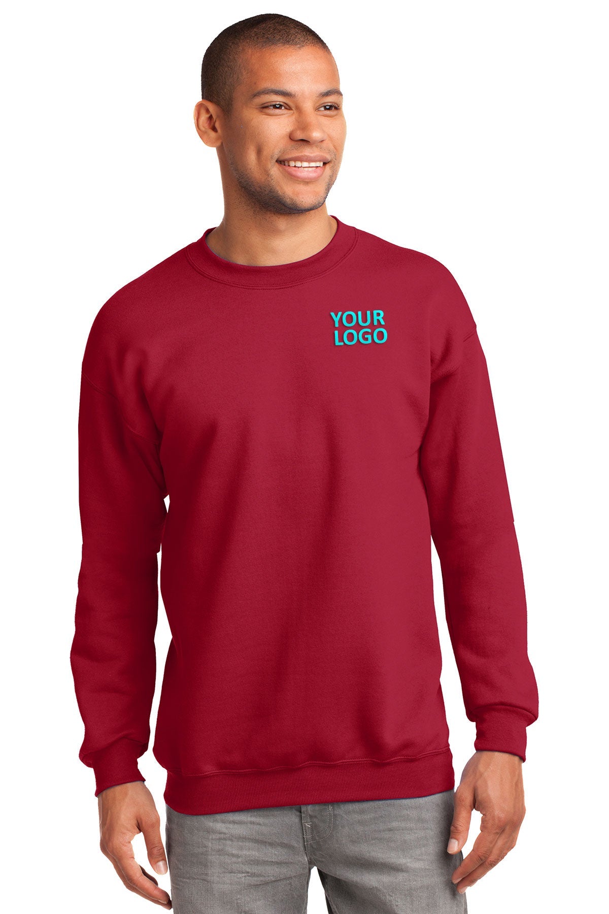 Port & Company Tall Essential Fleece Custom Sweatshirts, Red