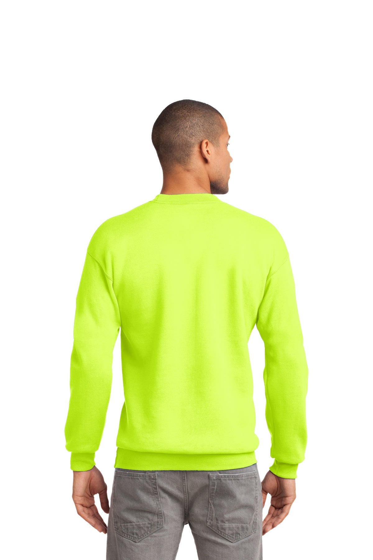 port & company_pc90t _safety green_company_logo_sweatshirts