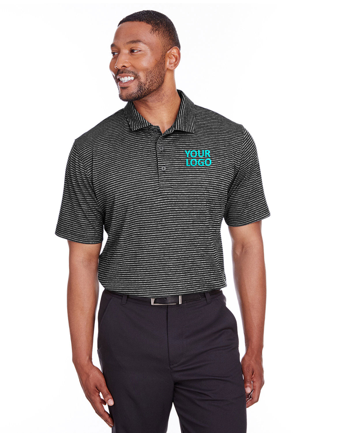 Puma Puma Black Hthr 596804 custom logo polo shirts embroidered