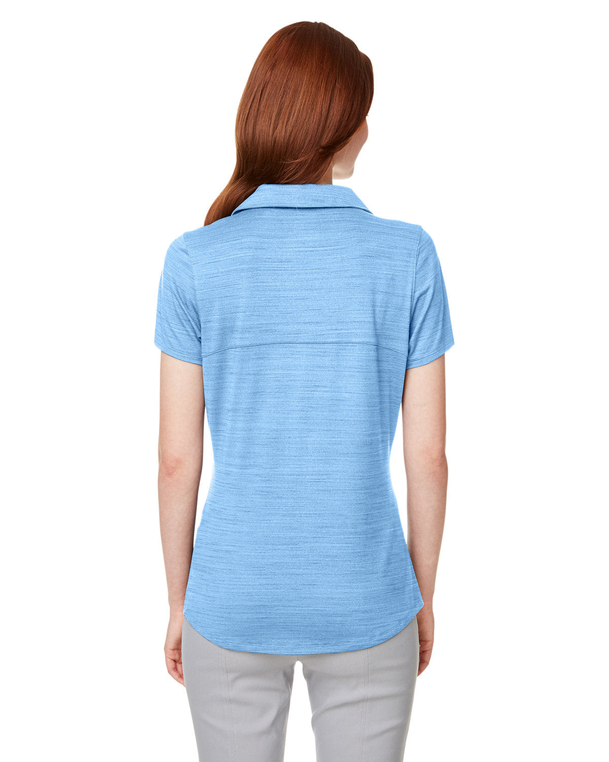 Custom Puma Ladies Cloudspun Free Polo, Placid Blue Heather