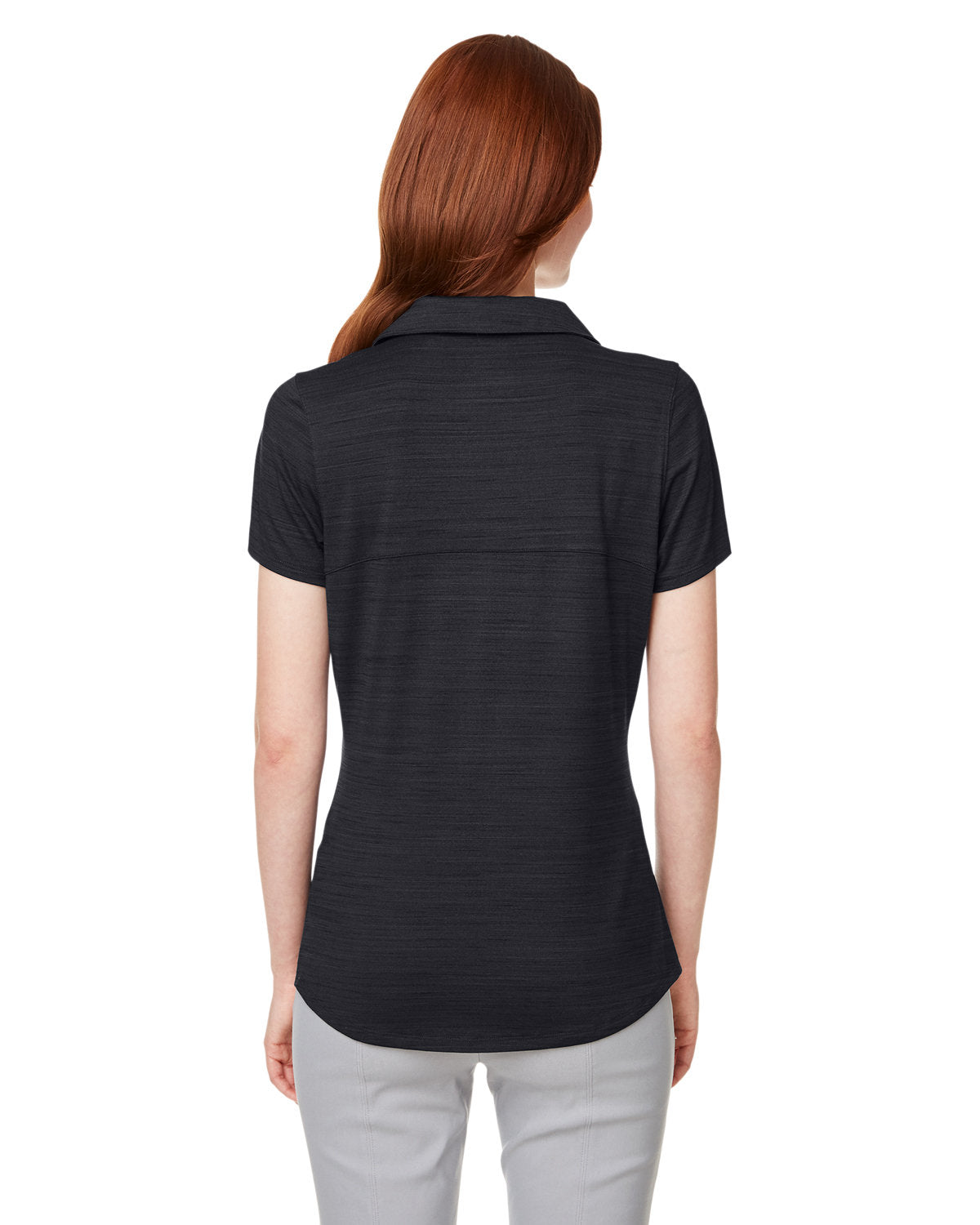 Custom Puma Ladies Cloudspun Free Polo, Puma Black Heather