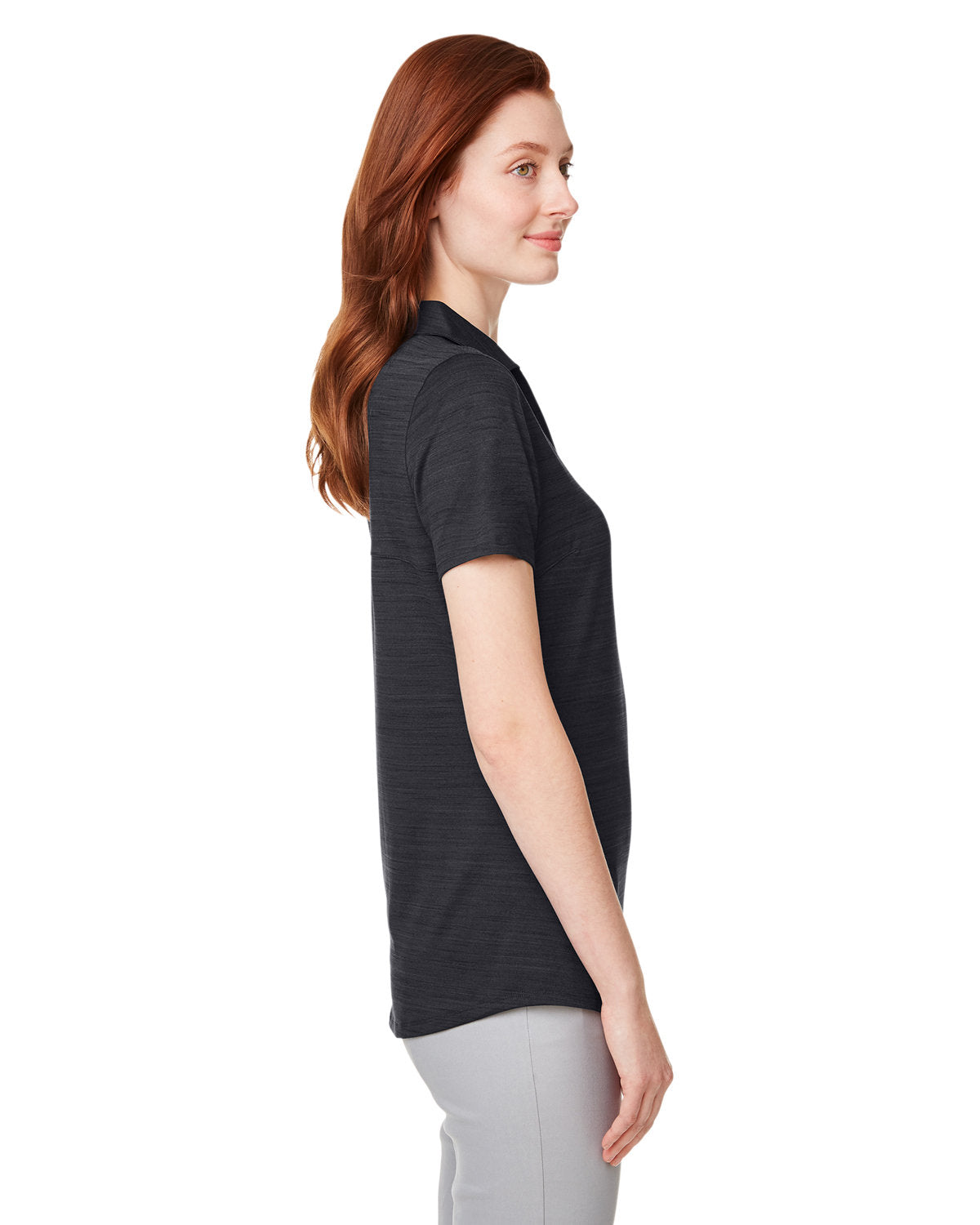 Custom Puma Ladies Cloudspun Free Polo, Puma Black Heather