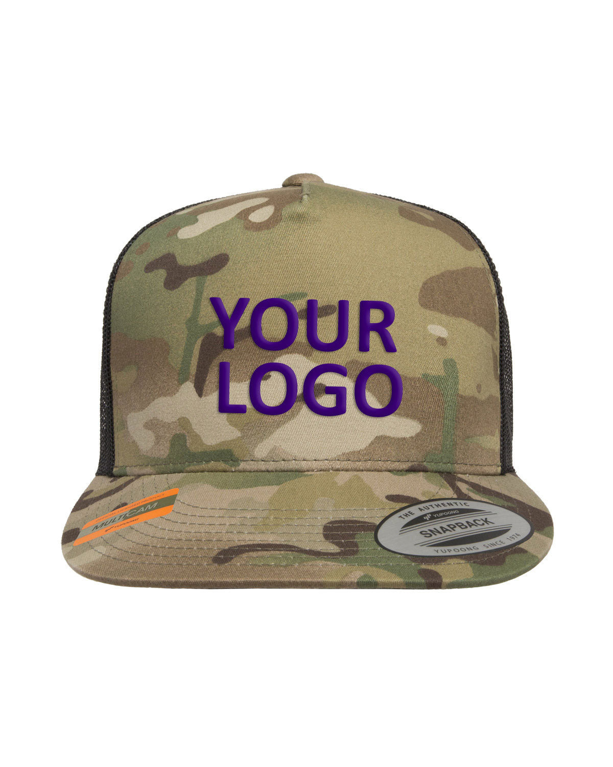 Yupoong Classics Adult 5-Panel Multicam Trucker Cap Multicam