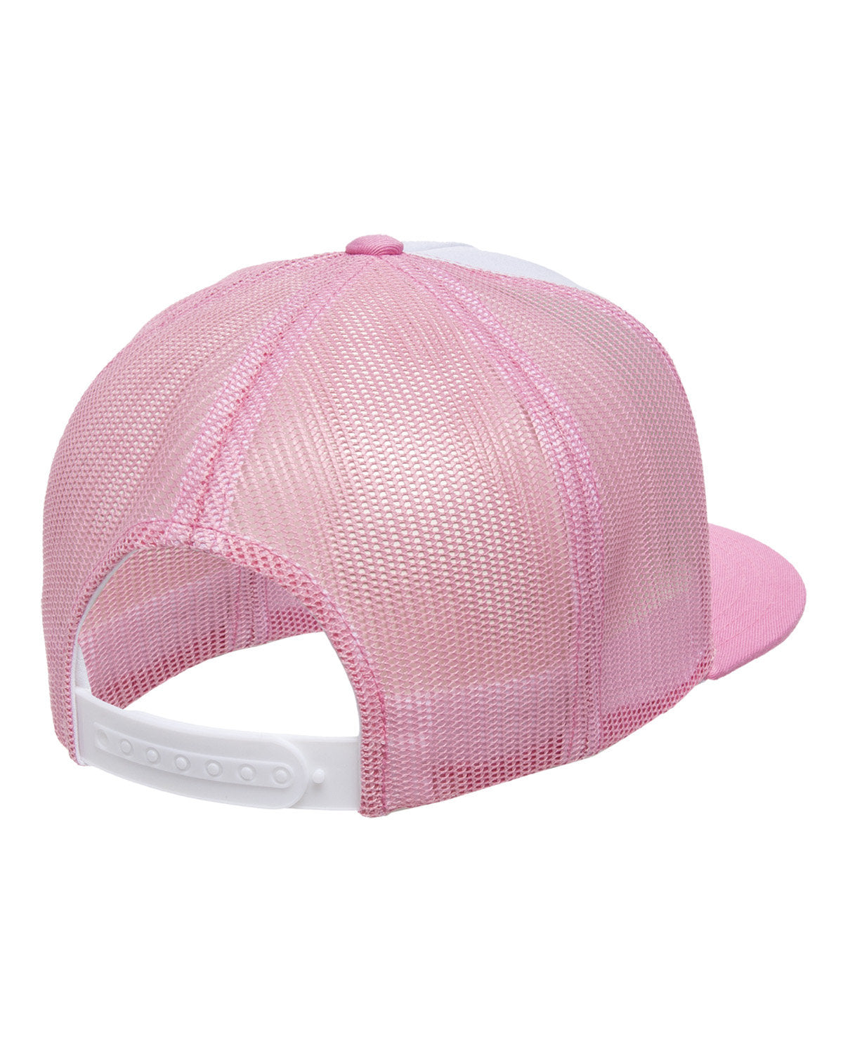 Yupoong Classic Customized Trucker With White Front Panel Caps, Pink/ White/ Pink