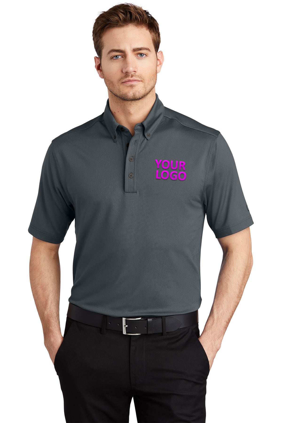 OGIO Diesel Grey OG122 work polo shirts with logo