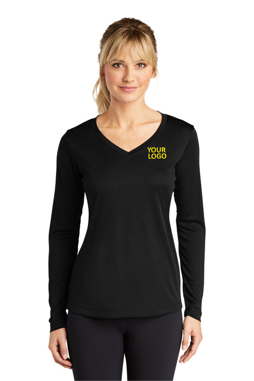 Sport-Tek Ladies PosiCharge Competitor Custom V-Neck Tee's, Black