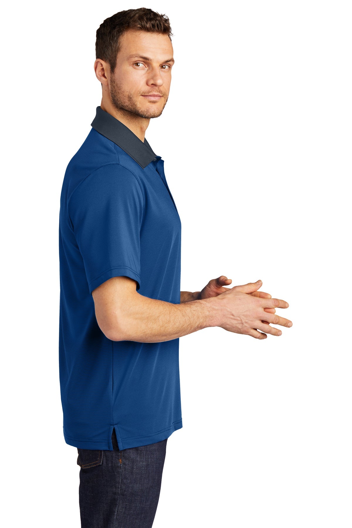 port authority_k558 _seaport blue/ dress blue navy_company_logo_polos