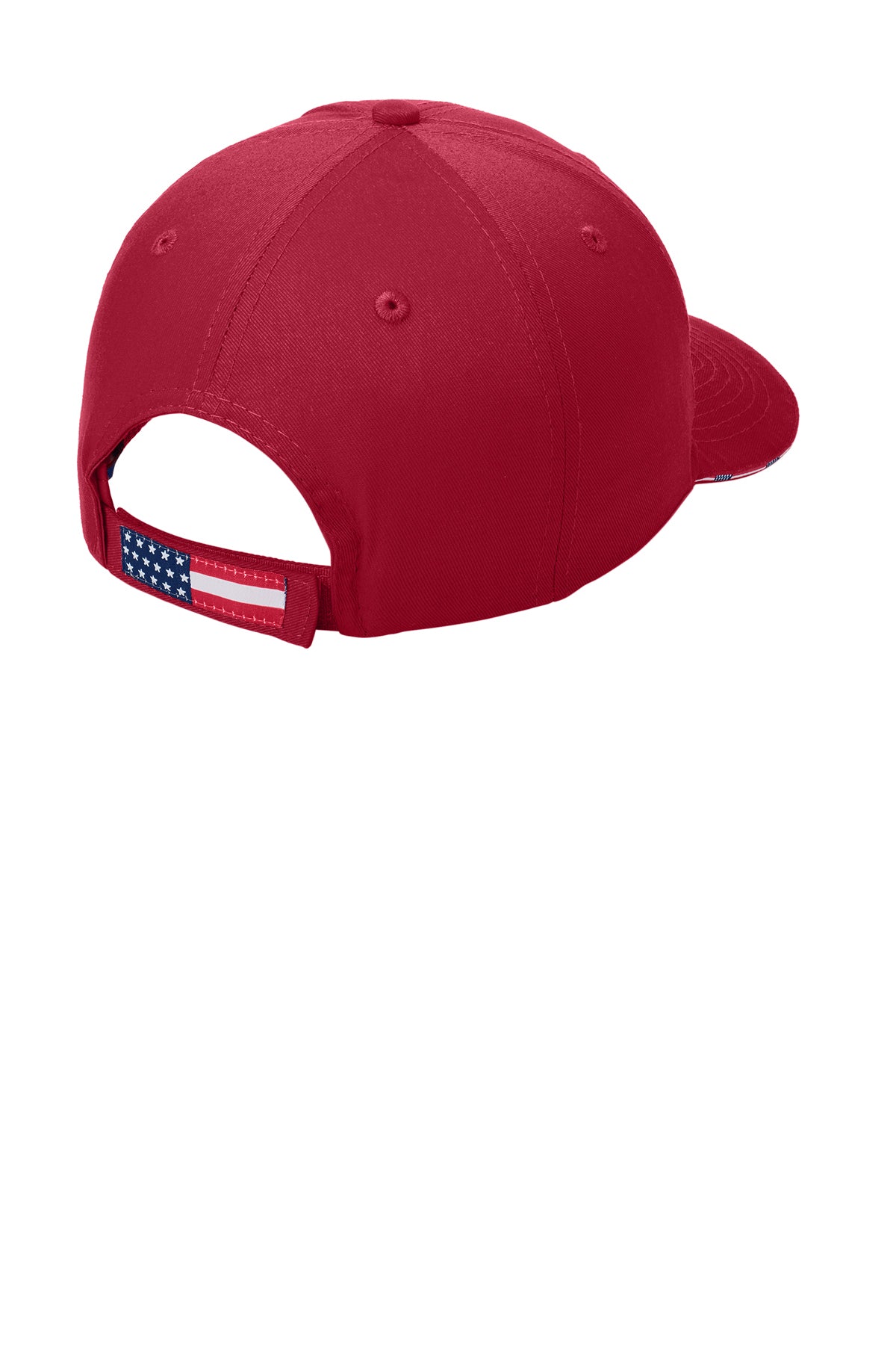 Port Authority Americana Flag Customized Sandwich Caps, Deep Red