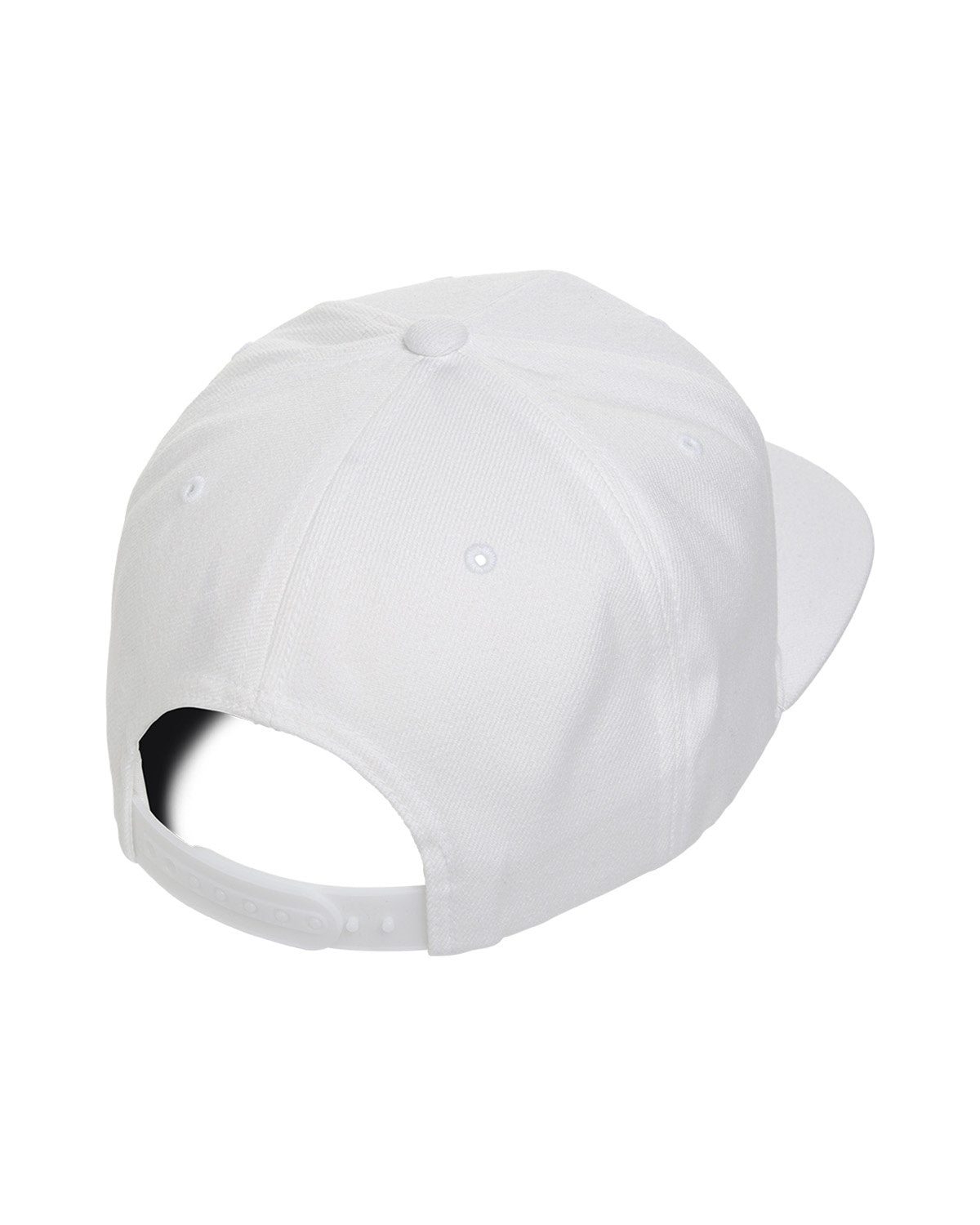 Yupoong 6-Panel Structured FlAthletic Visor Classic Branded Snapback Caps, White