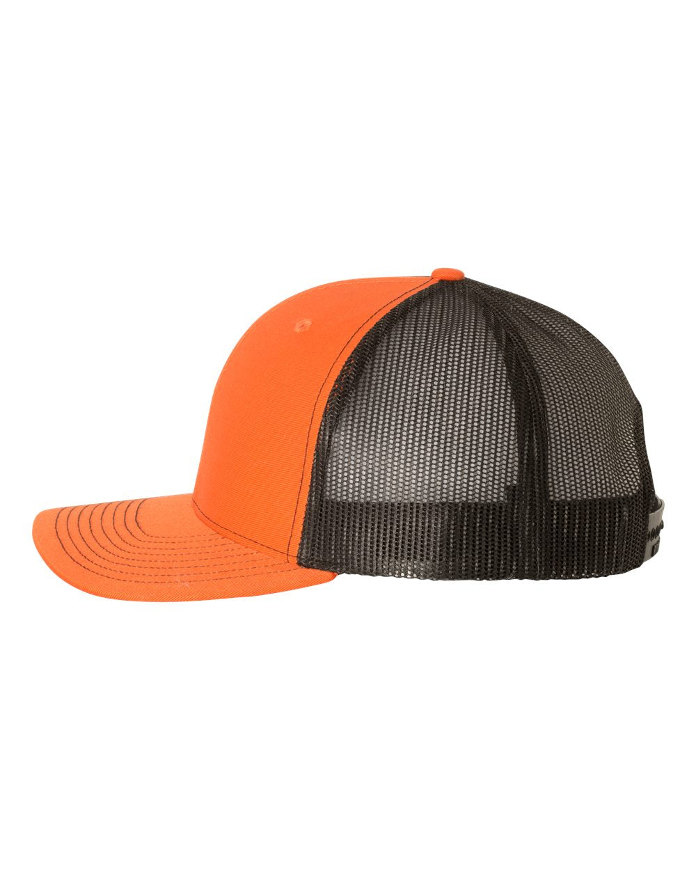 Richardson Adjustable Custom Snapback Trucker Caps, Orange Black
