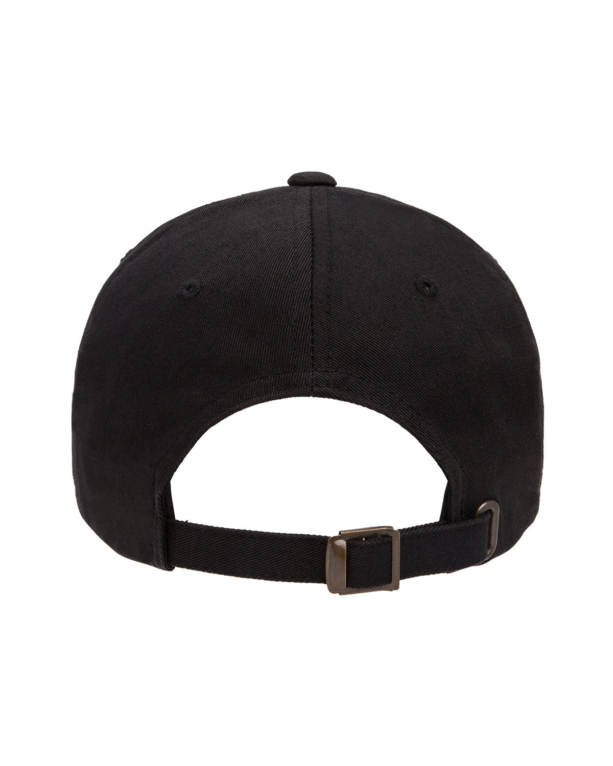 Yupoong Low-Profile Cotton Twill Branded Dad Caps, Black