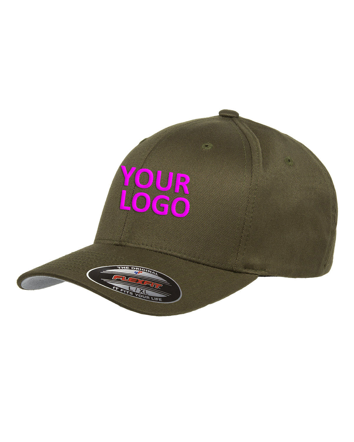 flexfit_6277_olive_company_logo_headwear