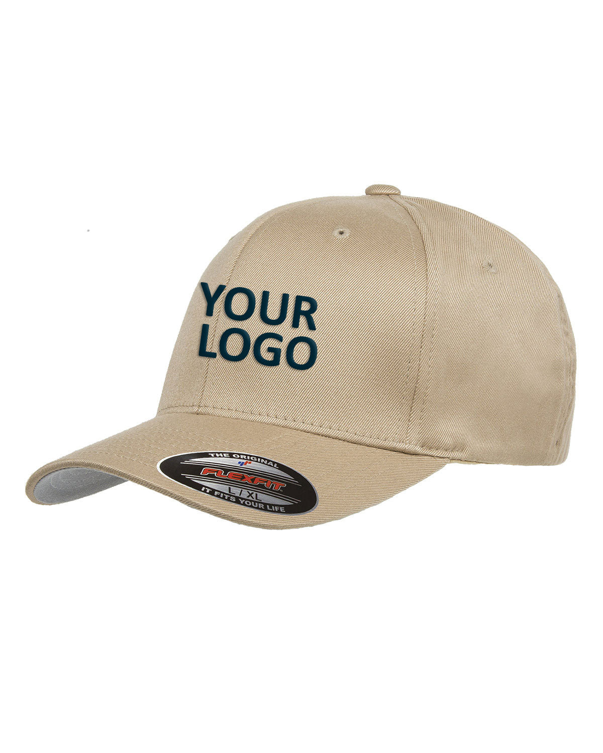 flexfit_6277_khaki_company_logo_headwear