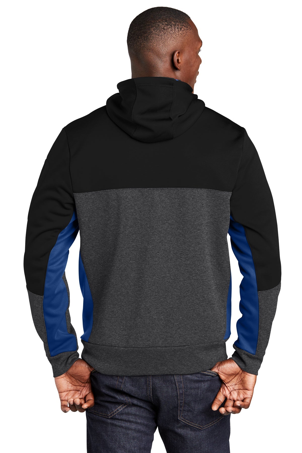 sport-tek_st245 _black/ graphite heather/ true royal_company_logo_sweatshirts