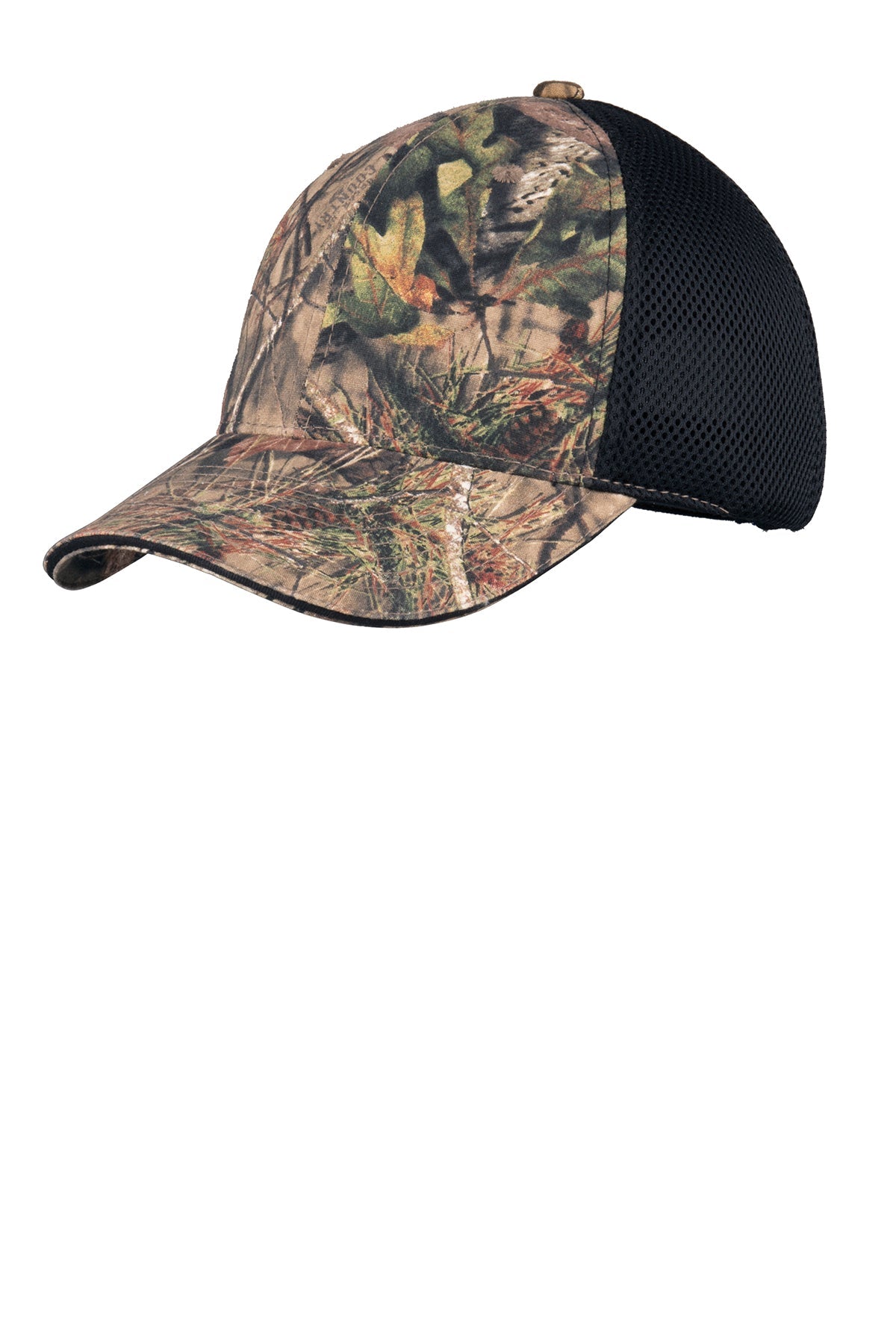 Port Authority Camouflage Custom Caps with Air Mesh Back, Mossy Oak Break-Up Country/Black Mesh