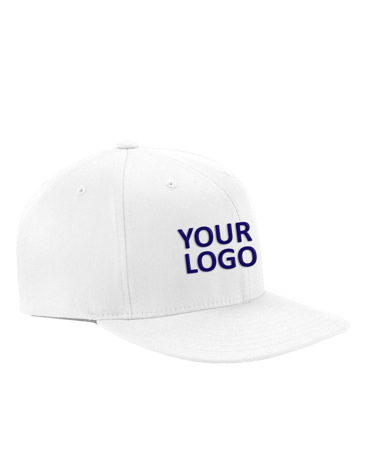 Flexfit Wooly Twill Pro Baseball Custom Caps, White