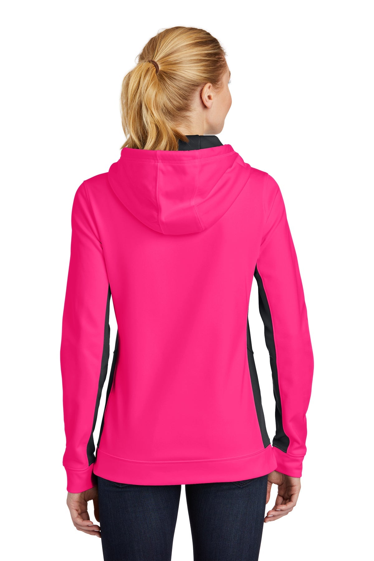 sport-tek_lst235 _neon pink/ black_company_logo_sweatshirts