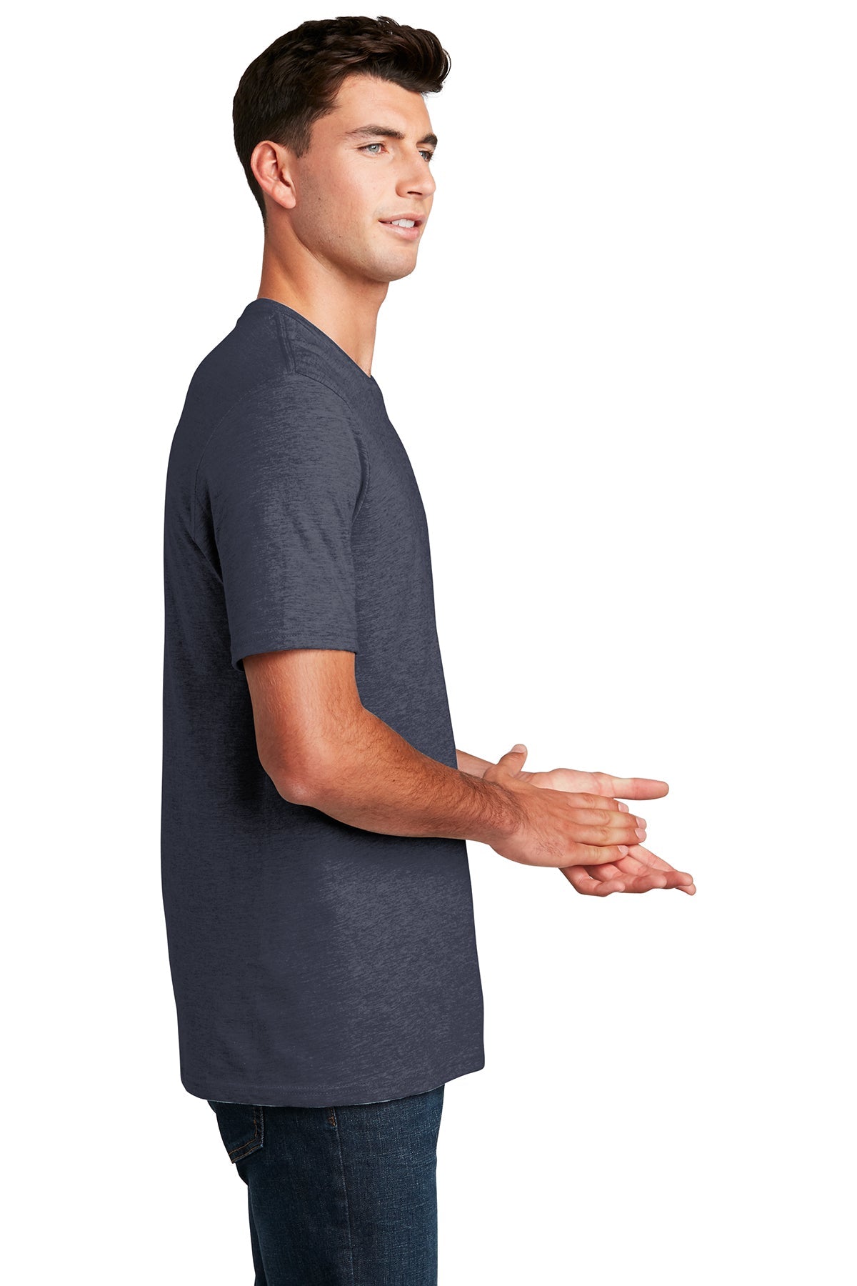District Made Mens Perfect Blend Tee's, Heathered Navy