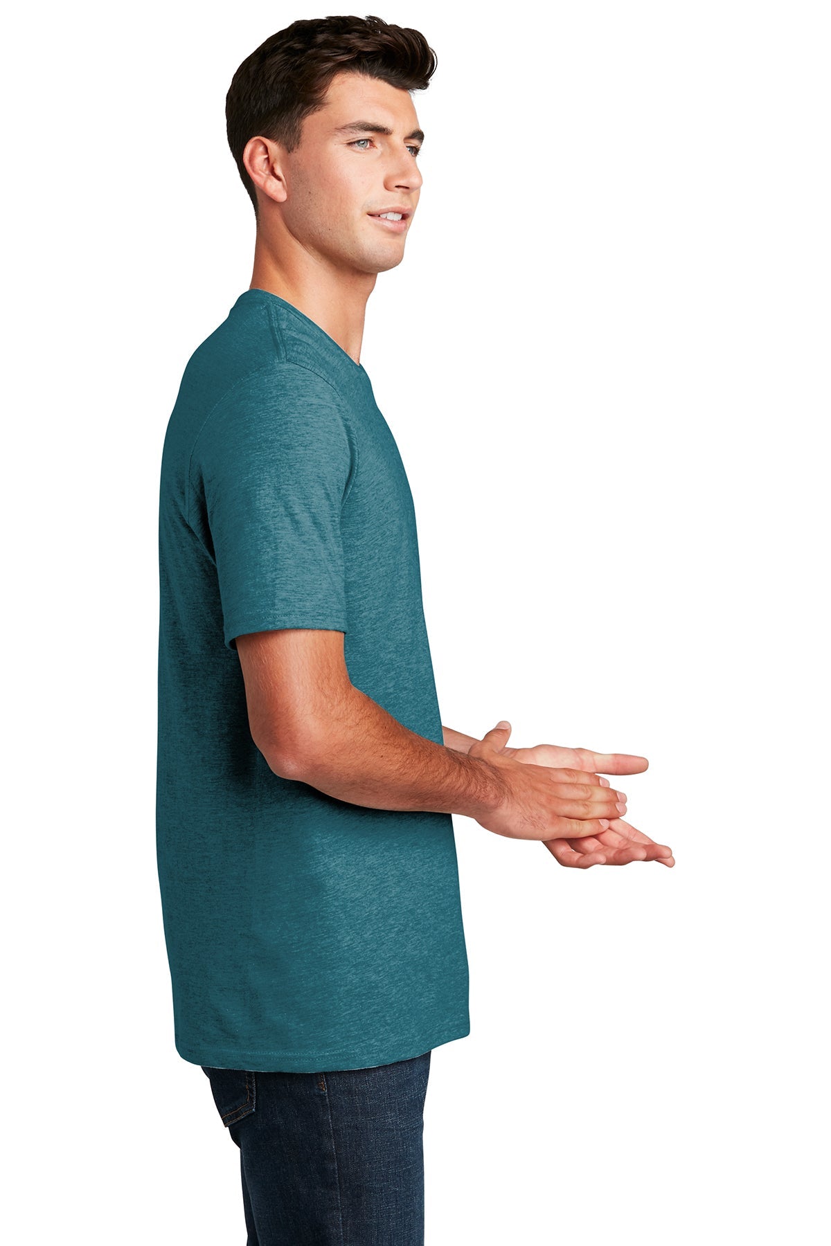 District Made Mens Perfect Blend Tee's, Heathered Teal