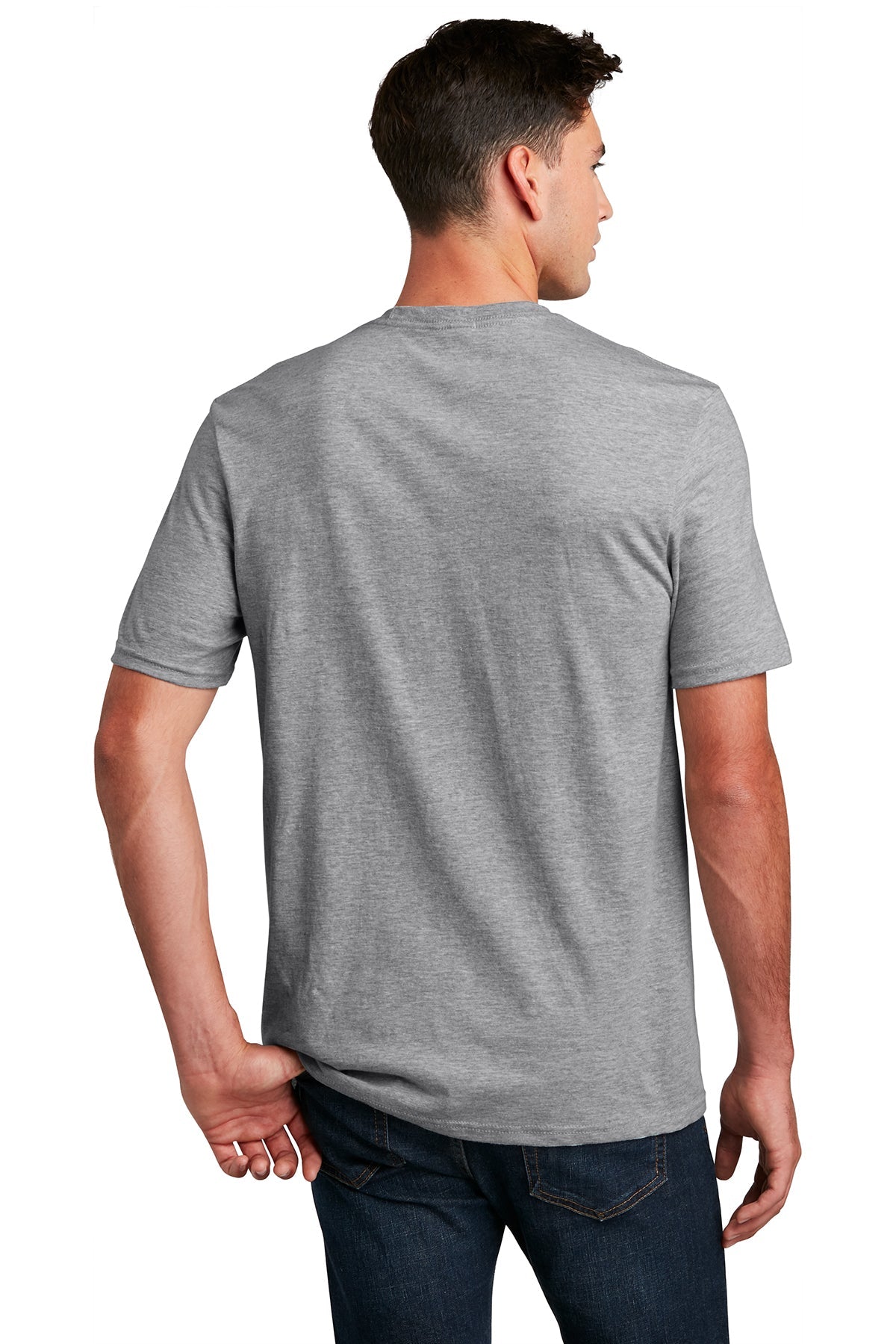 District Made Mens Perfect Blend Tee's, Light Heather Grey
