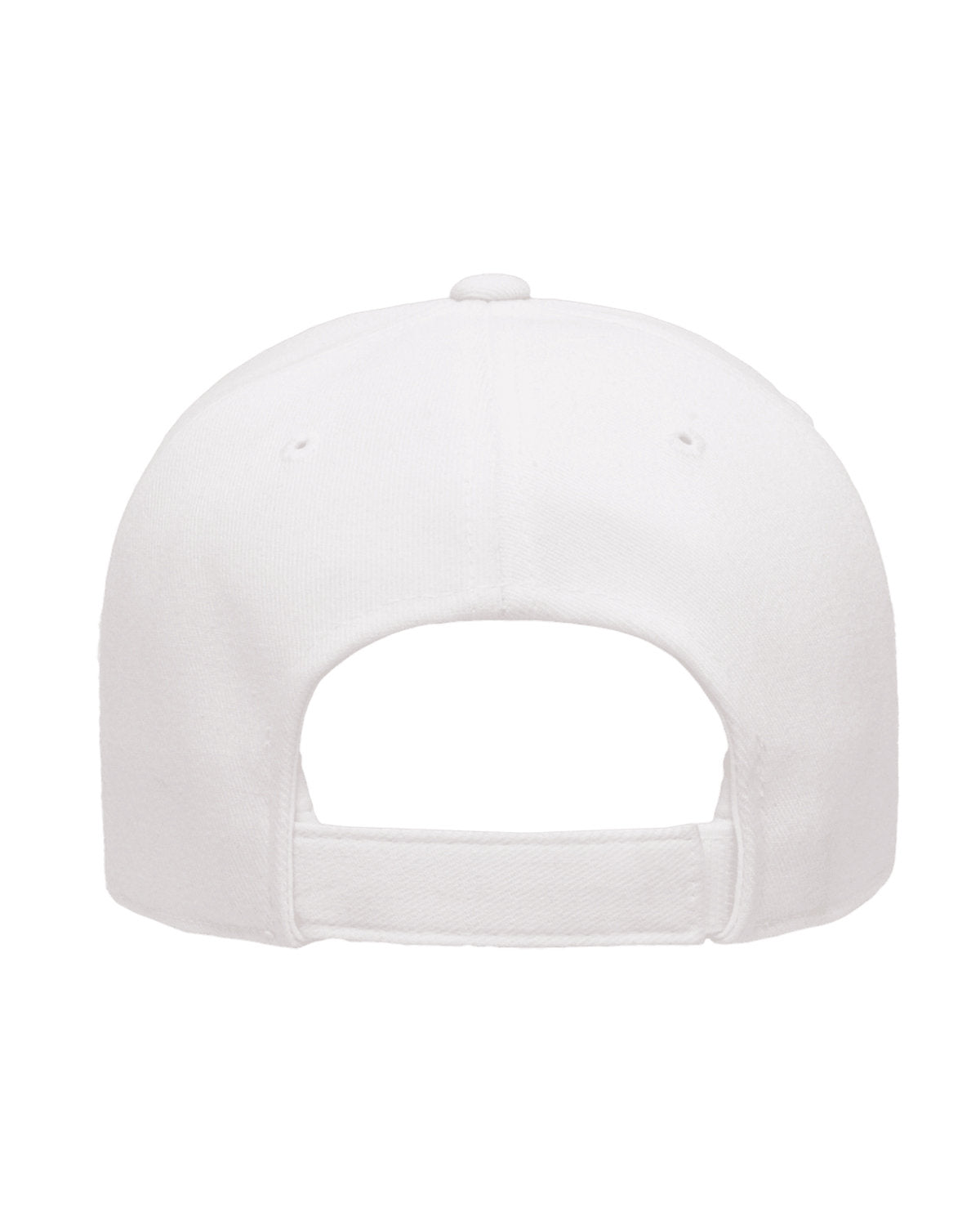 Yupoong Brushed Cotton Twill Custom Mid-Profile Caps, White