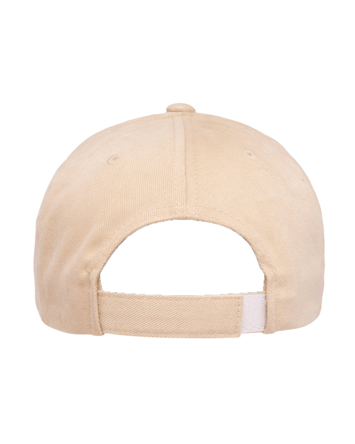 Yupoong Brushed Cotton Twill Branded Mid-Profile Caps, Putty