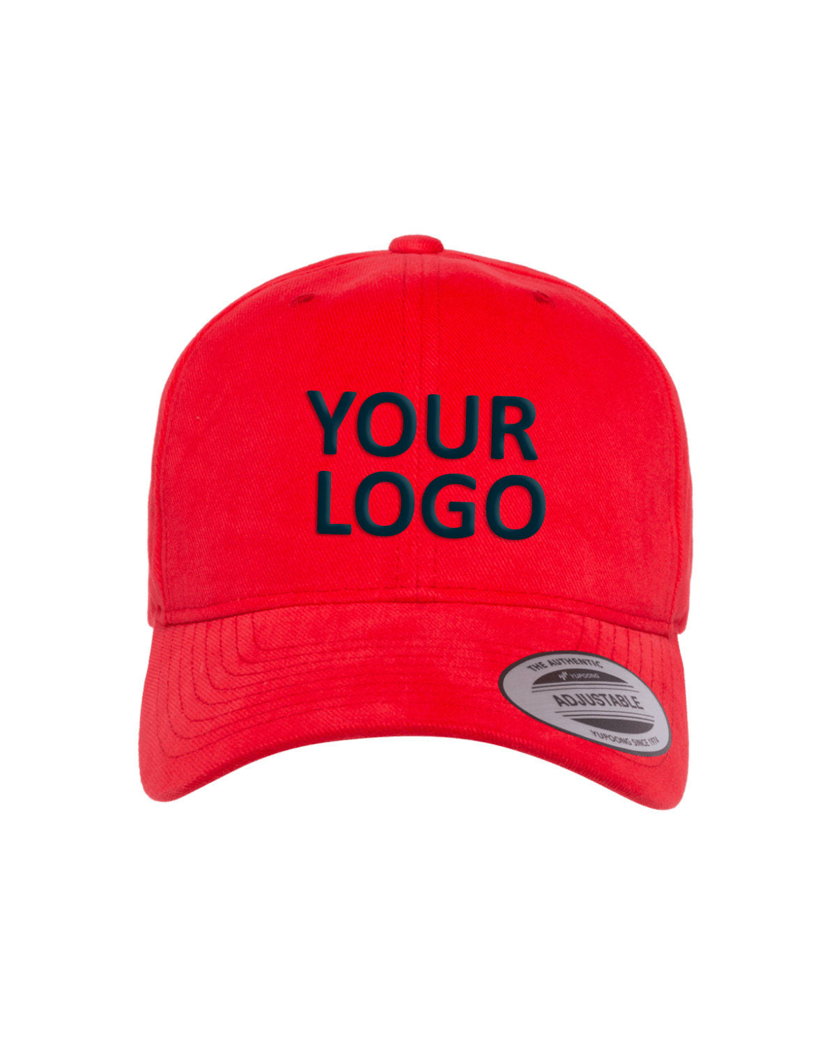 Yupoong Adult Brushed Cotton Twill Mid-Profile Cap 6363V RED