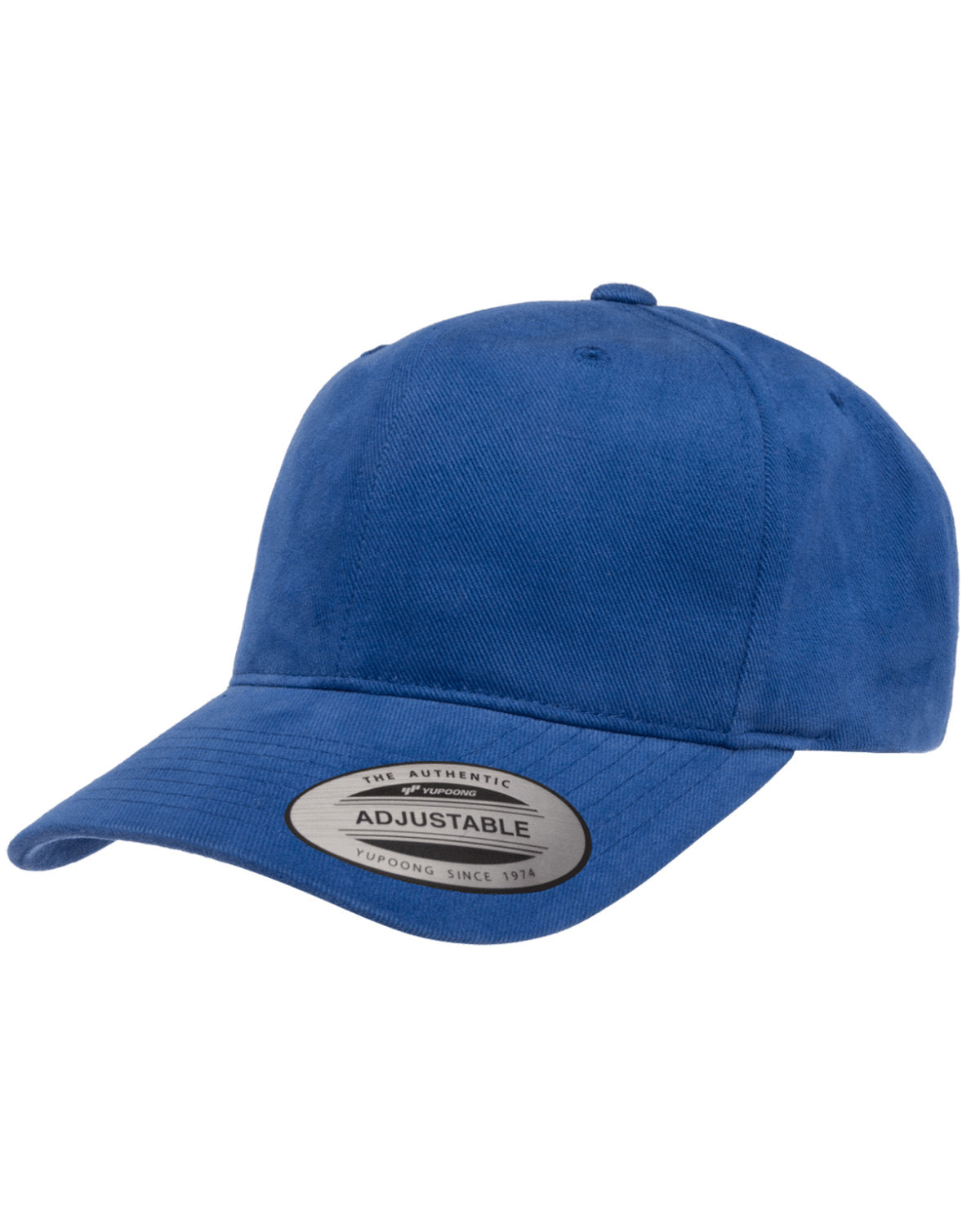 Yupoong Brushed Cotton Twill Customized Mid-Profile Caps, Royal