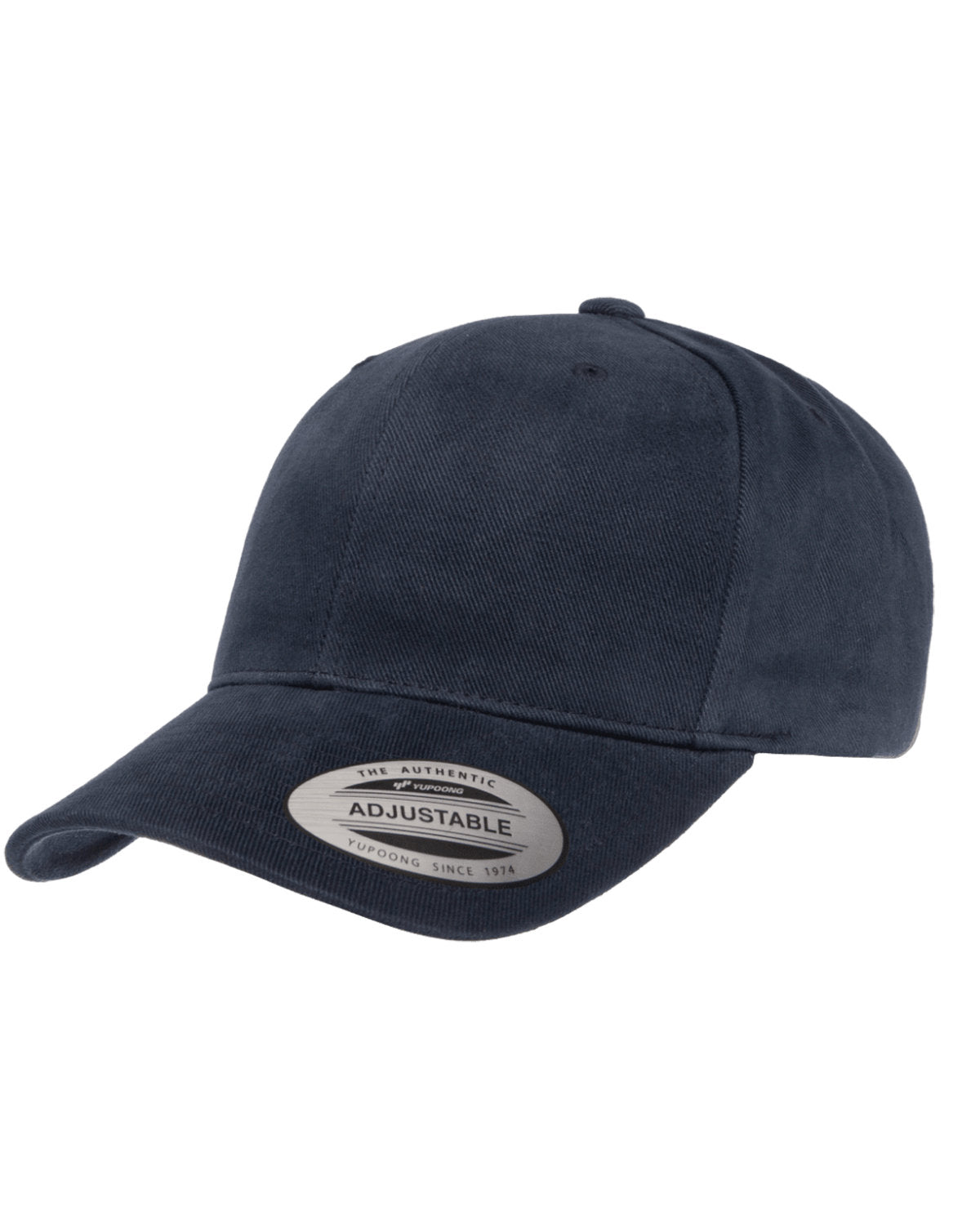 Yupoong Brushed Cotton Twill Customized Mid-Profile Caps, Navy