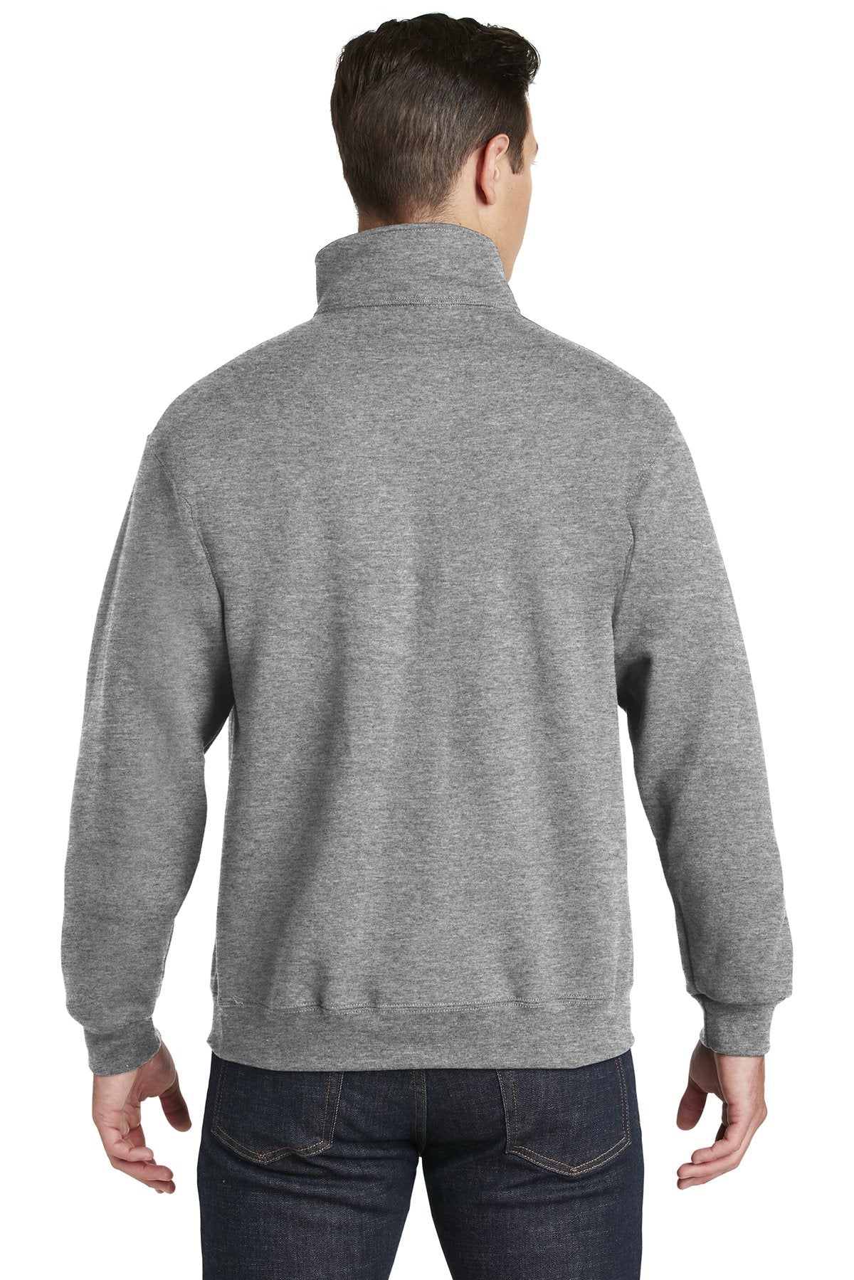 Jerzees Super Sweats NuBlend 1/4-Zip Sweatshirt with Cadet Collar 4528M Oxford