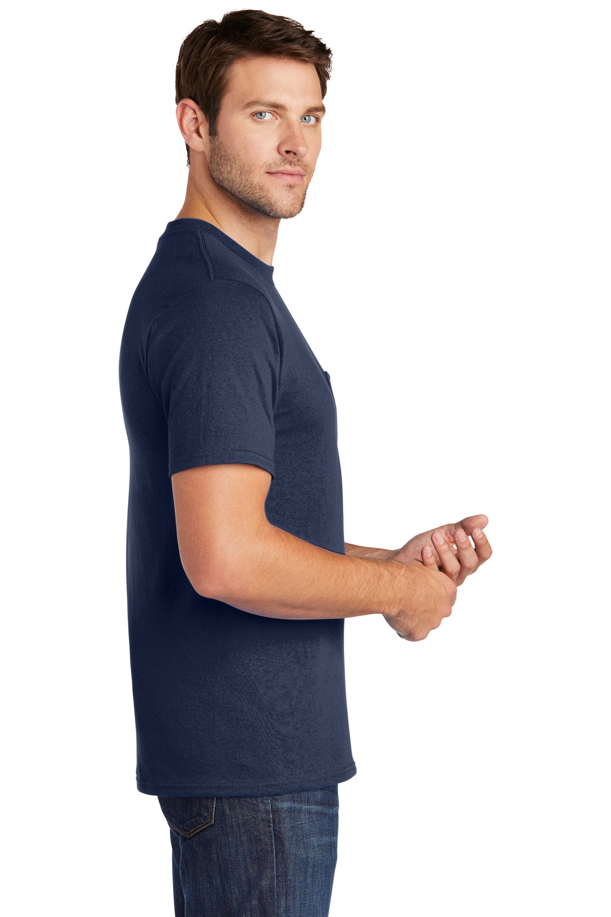 Port & Company Core Cotton Pocket Tee