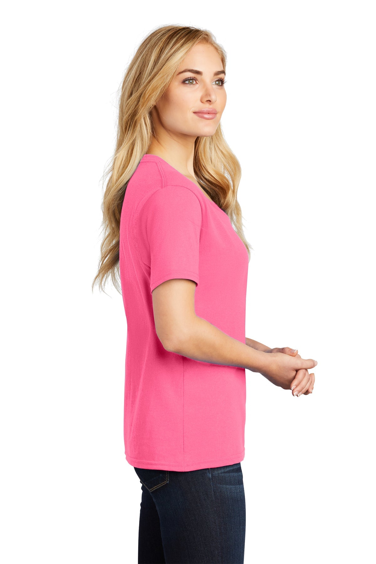 Port & Company Ladies Core Cotton V-Neck Tee