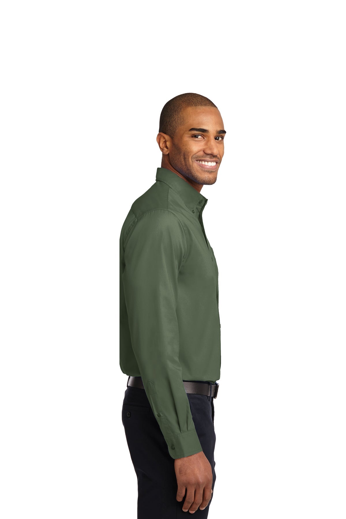 port authority_s608es _clover green_company_logo_button downs