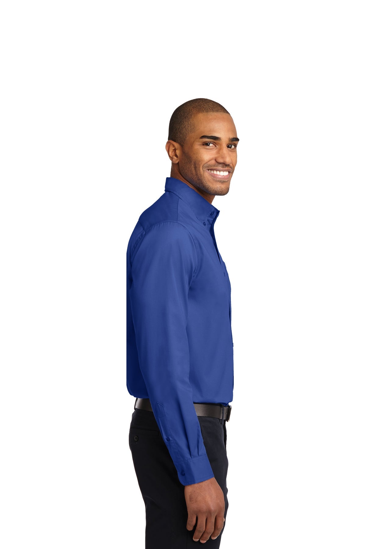port authority_s608es _royal/ classic navy_company_logo_button downs