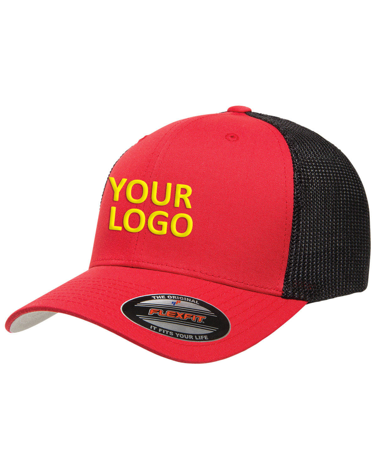 flexfit_6511_red/ black_company_logo_headwear