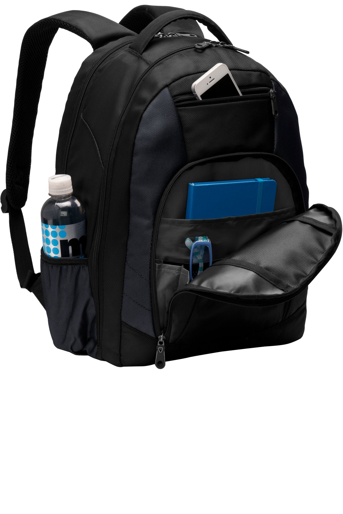 Port Authority Commuter Branded Backpacks, Black