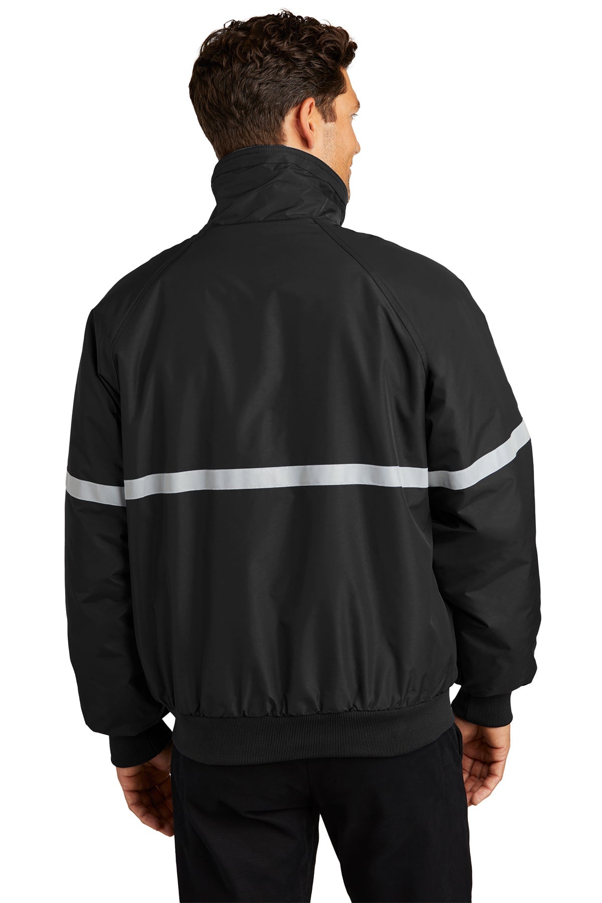 port authority_j754r _true black/ true black/ reflective_company_logo_jackets