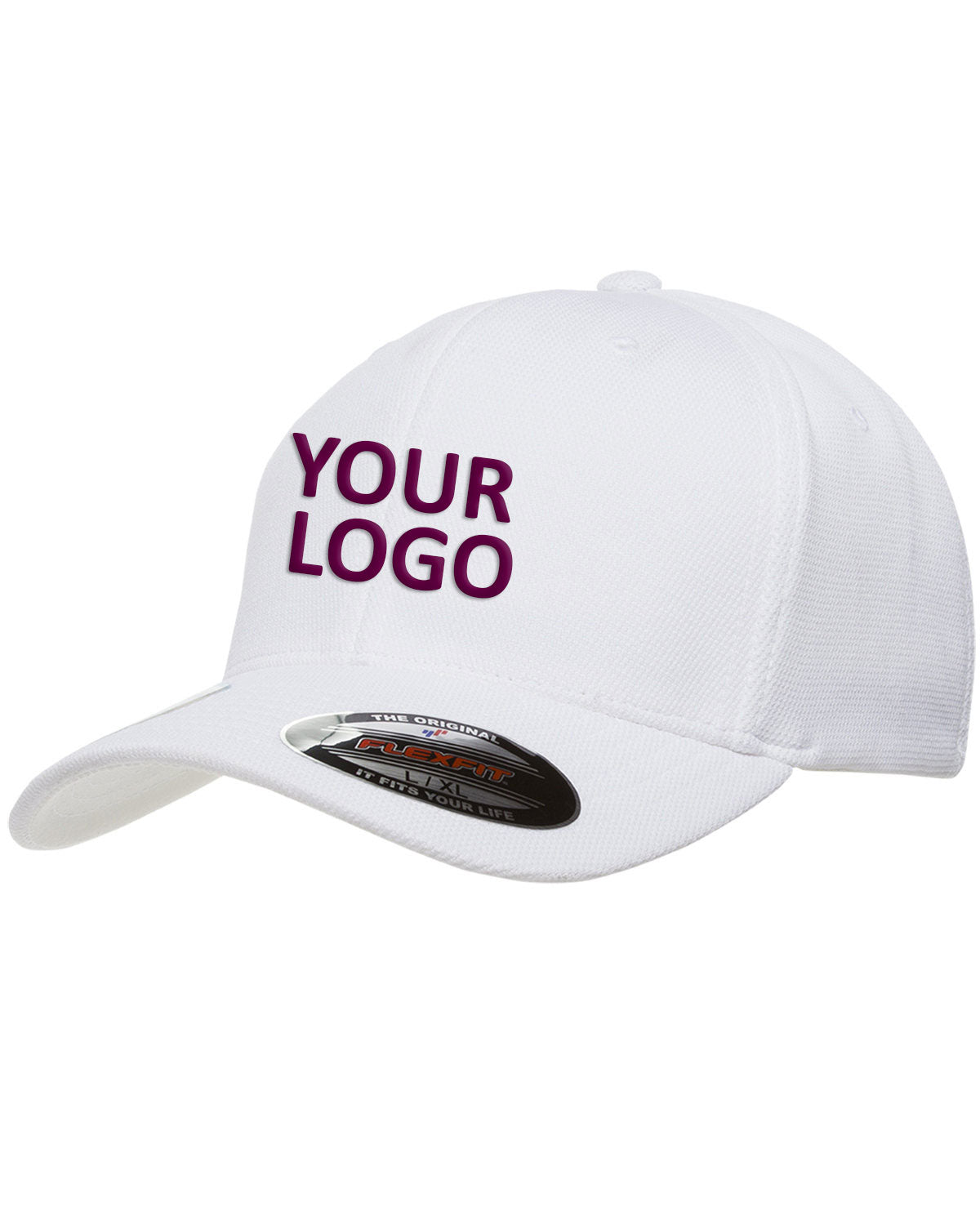Flexfit Cool & Dry Sport Custom Caps, White