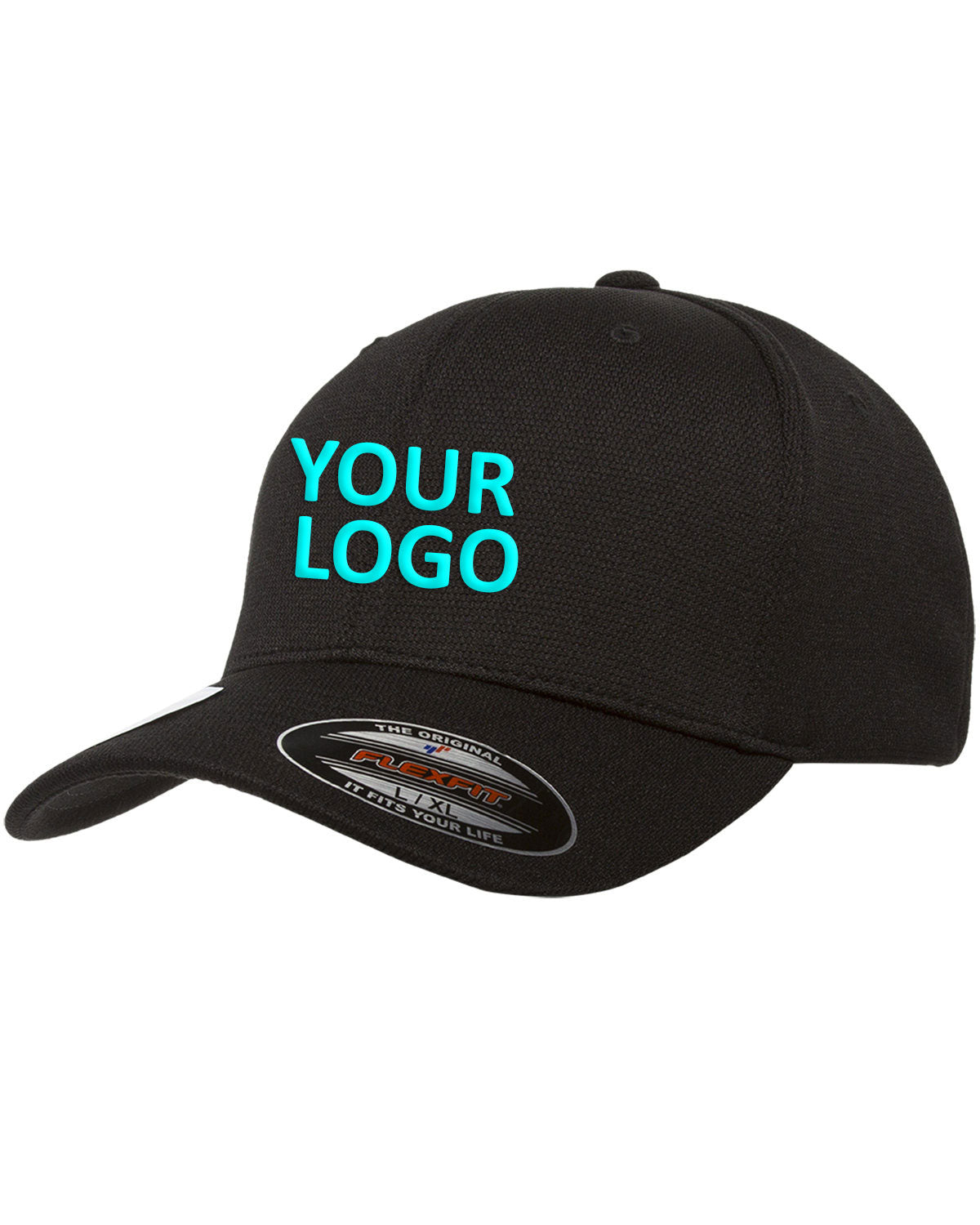 Flexfit Cool & Dry Sport Custom Caps, Black