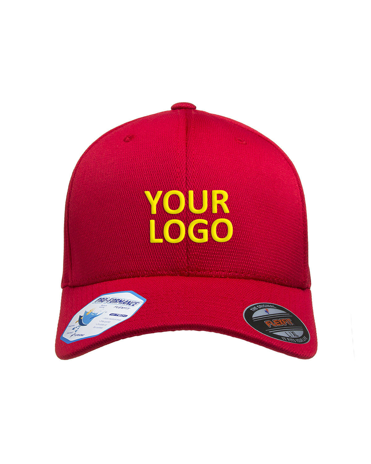 Flexfit Cool & Dry Sport Custom Caps, Red
