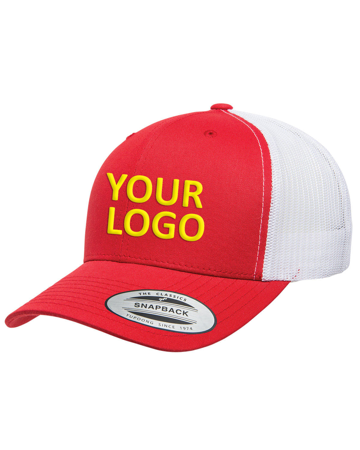 Yupoong Adult Retro Trucker Cap 6606 RED/ WHITE