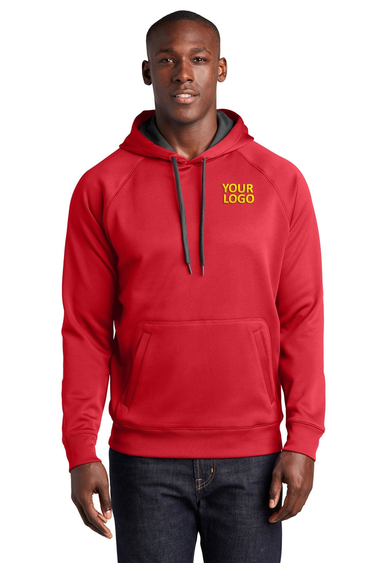 Sport-Tek True Red ST250 custom logo sweatshirts